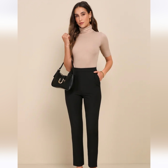 Lulus Kick-It High Waisted Trousers Medium - Picture 1 of 7